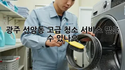 광주 선암동 고급 청소 서비스, 믿을 수 있나요?